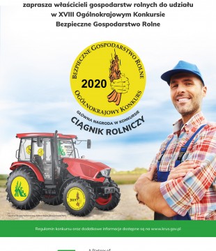 Konkurs Bezpieczne Gospodarstwo Rolne  2020