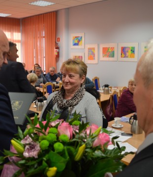 Podziękowanie za 25-lecie dla Pani Sołtys z miejscowości Purzec