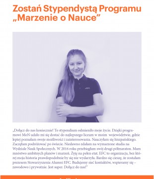 Program stypendialny "Marzenie o Nauce"